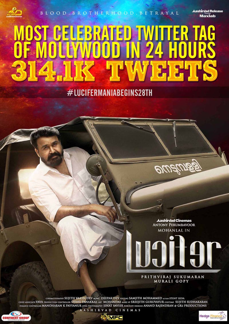 Southwoodoffl's tweet photo. Top Trends in Mwood:
#LuciferManiaBegins28th-314.1K
#TripleStrongRaja-123.9
#1MonthForMaduraraja-111.5
#MonthOfLuciferMarching-89
#LalettanBdayFestIn100Days-80.4
#50DaysToGoForLucifer
#ThaMonthOfOdiyanRising
#HappyBirthdayMammookka
#MammookkaRulingBoxOffice
#HappyBirthdayLaletta https://t.co/2sHAGEzCW5