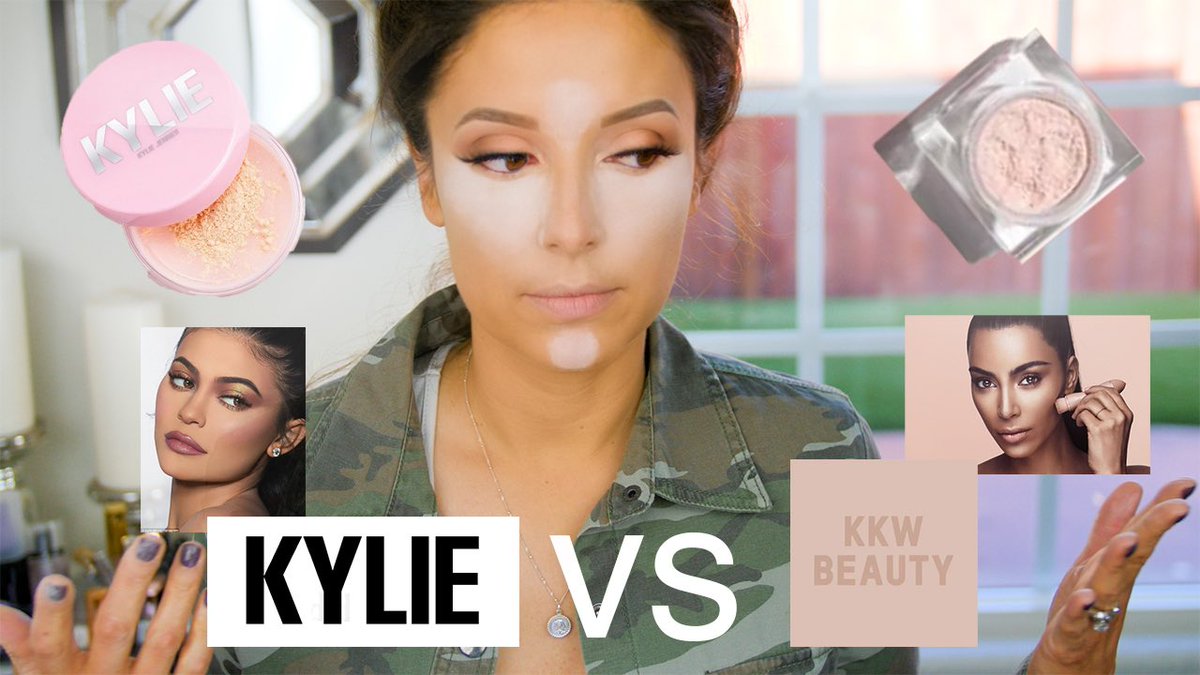 SandiCoria's tweet photo. Who takes home the powder bacon? Check it out y’all! 💕 #KKWBeauty #kyliecosmetics https://t.co/XPNkYz5ot9 https://t.co/b3bdcGa7vf