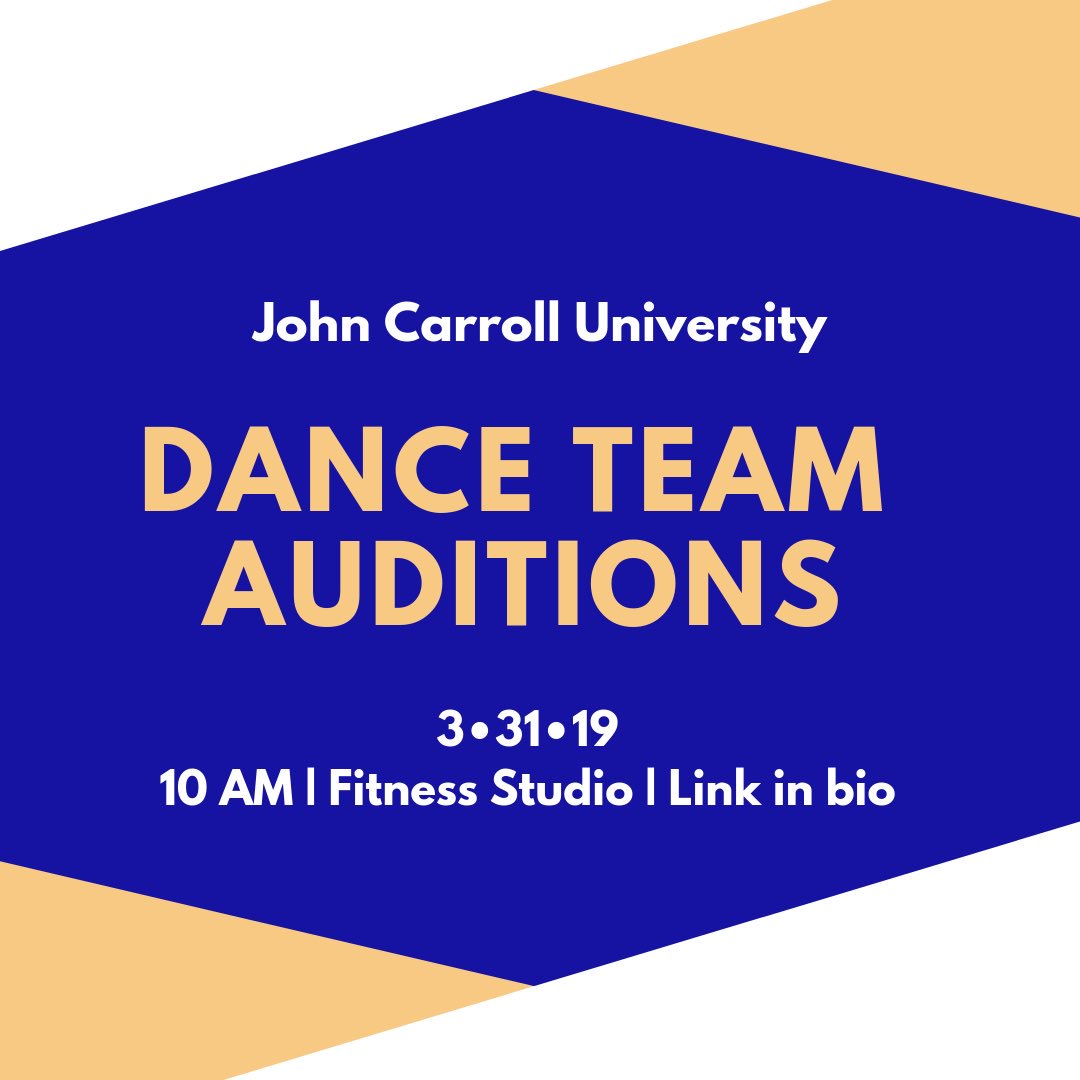 DanceTeam_JCU's tweet photo. 🌟Only ONE week from today!🌟All levels of dance experience are welcome 👯‍♀️ Register through the link in our bio. Can’t wait to see you there! ⚡️ https://t.co/KAmwVNtg7p