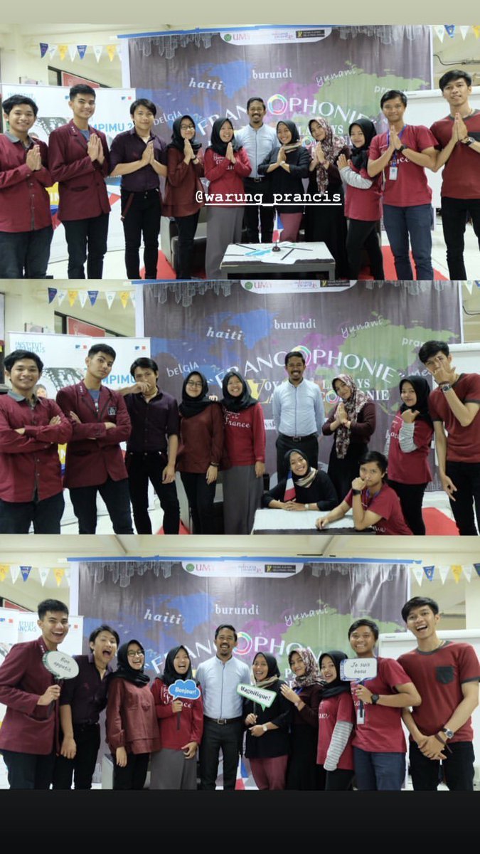 20/03/2019
••Francophonie c’est ma vie! À UMY, Il y a un évent pour célébré🇫🇷🌍 #Francophonie #Yogyakarta #indonesie #wpumy @OIFfrancophonie