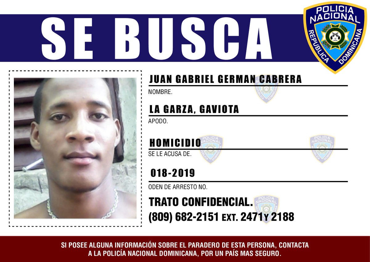 Nuestra #PolicíaRD y el #MinisterioPúblico, en cuestión de horas, apresó a la confesa autora de la muerte de Cristina Garcia Torne, hecho ocurrido en su apartamento ubicado en el DN. 

-#SeBusca su esposo, cómplice del hecho.
 
Más detalles en la web: goo.gl/ehFkLP