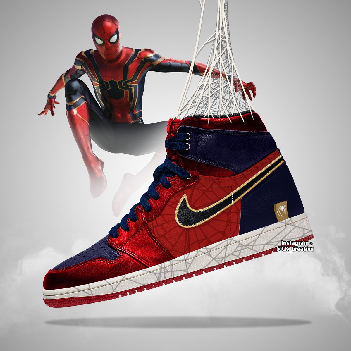 rock Pepino válvula Chris Kemp Creative on Twitter: "Spiderman Nike Jordan Design  #avengersendgame #avengers #endgame #spiderman #SpiderVerse  #SpiderManFarFromHome #nile #nikejordans https://t.co/FKzdg481gE" / Twitter