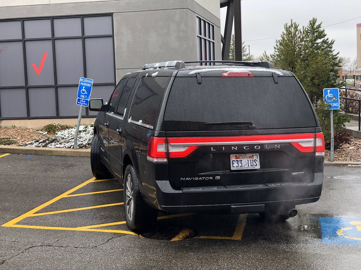 <a href="/utahpolice/">UtahPoliceNewsFeed</a> <a href="/abc4utah/">ABC4 News</a> <a href="/fox13/">FOX 13 News Utah</a> <a href="/UtahGov/">Utah.gov</a> this is how this lady parks at Red Robin in slc we took my disabled veteran father in law out for lunch he had to walk across the parking lot because this lady needed to get her Togo order and it was raining this was the closest spot