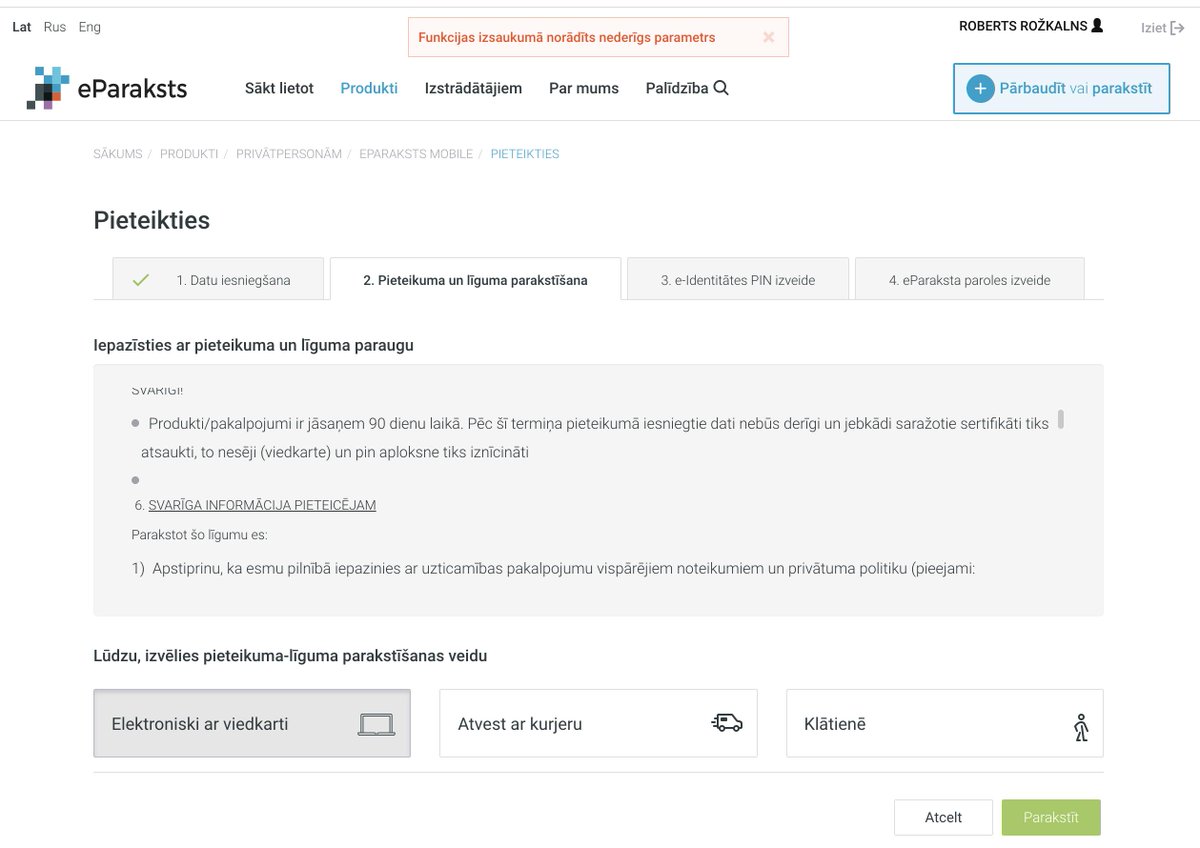 $this->sendAngreeTweet(to: <a href="/eParaksts/">eParaksts</a>, msg: "Kā es varu padot pareizu parametru?", callback: takeWhiskeyAndBeMorePissedOff())
// PS, nedod Dies, pavērt konsuli vaļā un ielikt sceenu ar visiem tokeniem, uuid un vēl sazin ko, cepurēm noteikti patiktu...