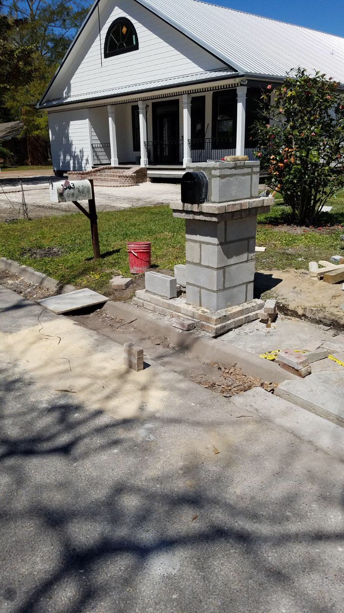 llc_marco's tweet photo. I'm SO excited about this!! It's BEAUTIFUL!
.
This is a CUSTOM made, one of a kind, Stone Mailbox built by Marco.
I hope you enjoy these progression pictures as much as I do! 

#downtownoceansprings #arts&amp;crafts #oceansprings #stone #mailbox #custombuilt 
https://t.co/keLwoMsHk4 https://t.co/hODthHpl8y