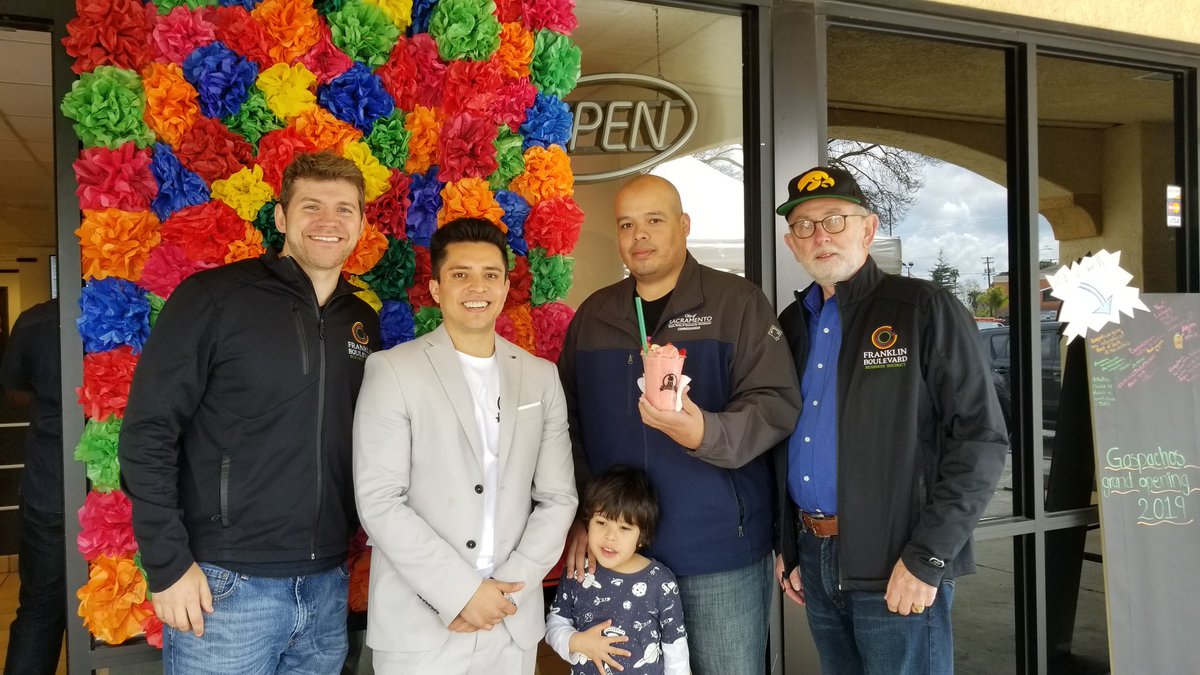 FranklinDist's tweet photo. Great to have #Gaspachos in our district! Wonderful locally-owned Latino business providing healthy food! #FBBD #SouthSacSuccess #SmallBusiness #SmallBizSac #PequeñosNegocios #ComidaSaludable #HealthyFood #D5 #FranklinBiz https://t.co/pFdDZEE4PK
