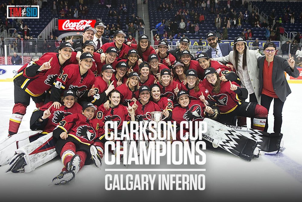 Congratulations to the @InfernoCWHL on winning the 2019 #ClarksonCup. Great season by @LesCanadiennes as well. Solid goaltending from @aRigs33 and an MVP performance by @Bdecker14.  Women’s hockey is better than ever!