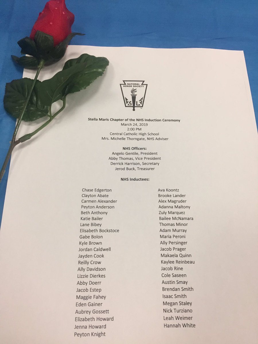 This special group of students have demonstrated the service, leadership, scholarship, and character worthy of being inducted into the CCHS Stella Maris Chapter of the National Honors Society! <a href="/CCHS_Knights/">Central Catholic HS</a>