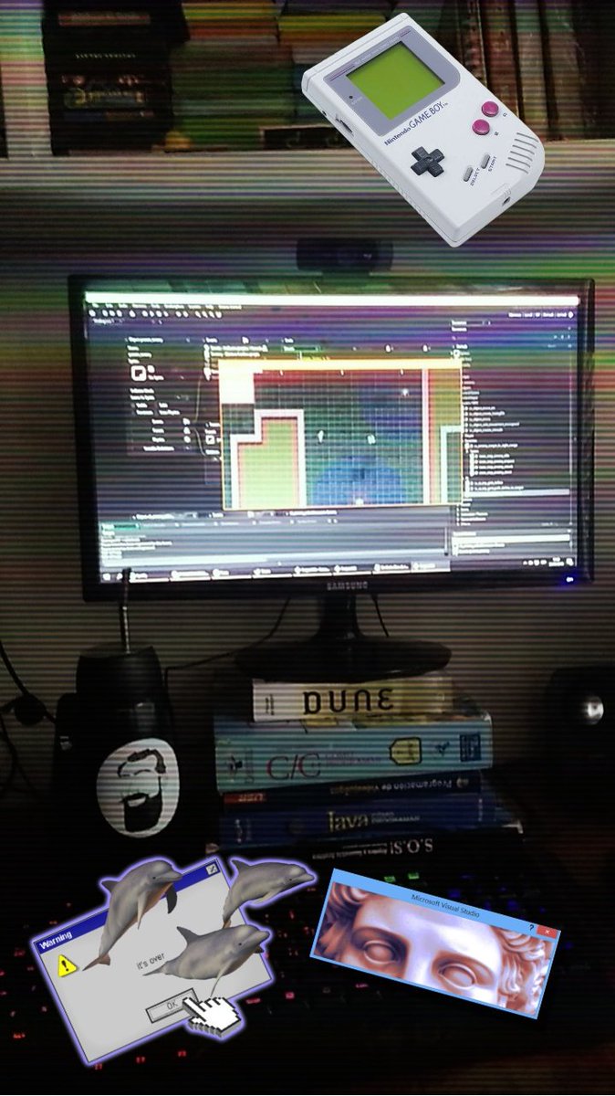 Momfus's tweet photo. #screenshotsaturday #projectNN #criosDevs #cyberpunk #vaporwave  #gamemaker

Now the game hava assassins robot vaccuums with good ¿? AI 

Much more ...read the Dev diarty https://t.co/r1rs7Hp9Iw https://t.co/akWO71ACOd