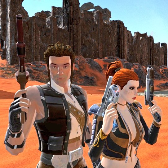 KelliehWildcat's tweet photo. Love 'em. β₯οΈ
#swtor #swtorfamily #theronshan #corsoriggs #captainbrightjewel #captainkellastarshine #theriggslegacy #smugglerettes #smugglerforlife #idiotspy #riggsrules #tankboys #matchingoutfitsftw https://t.co/uBoipAA6S5