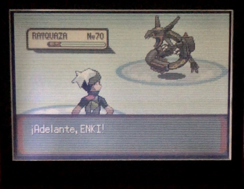 X 上的 M_hunter：「Finally!! Shiny Rayquaza appears!!!✨after One year hunt in  GBA SP Pokemon emerald version! @JonesWJ @YourFriedBread #pokemon  #PokemonChallenge #Pokemon2019 #ShinyHunt #Pokemon #Gameboy   / X