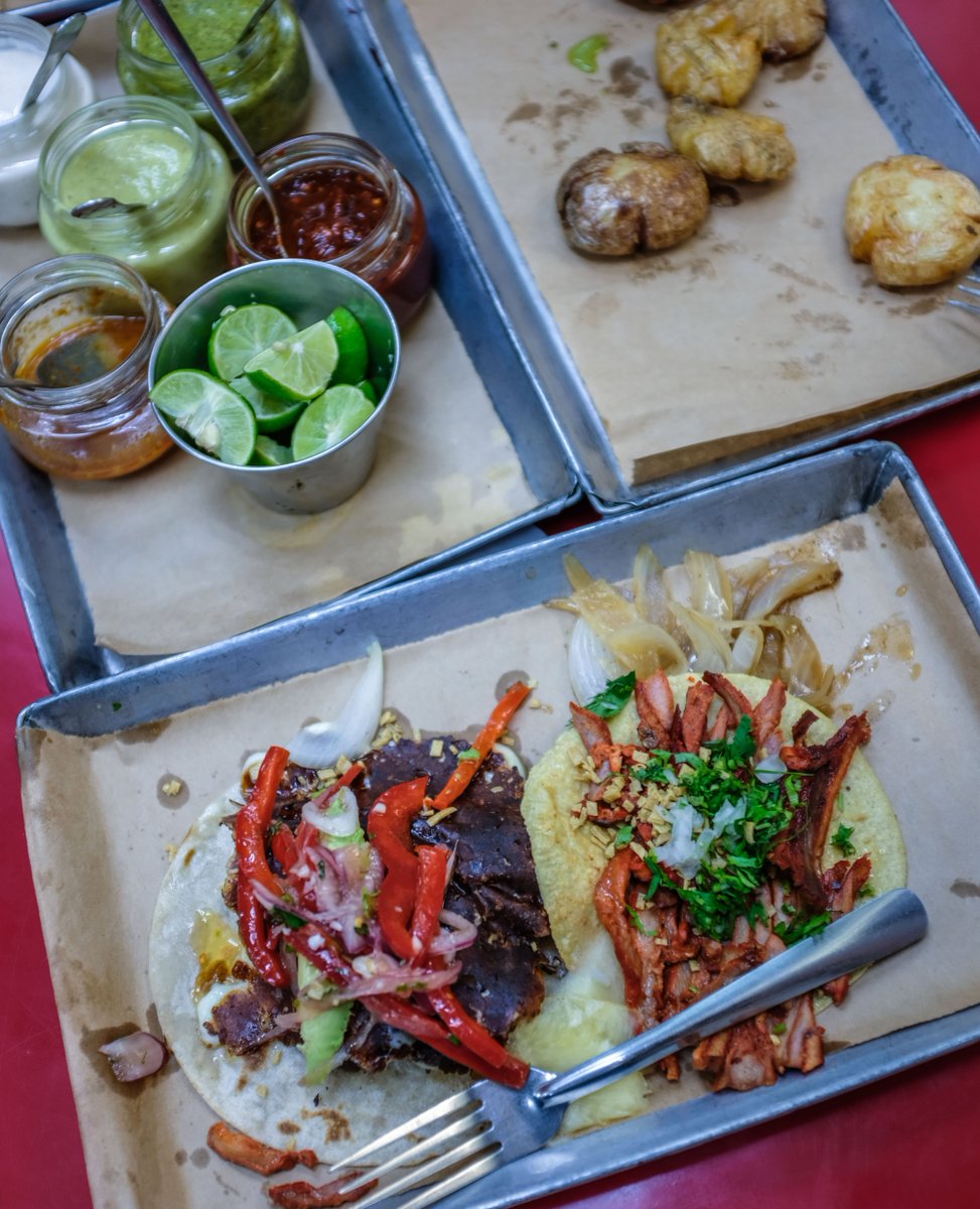 Northern style tacos at <a href="/taqueriaorinoco/">Taquería Orinoco</a> -  A bit like <a href="/innout/">wesley</a> you have to know the secret menu to optimize the experience.  @thecuriousmexican knows the ultimate taco hack...  but you have to ask her yourself =)