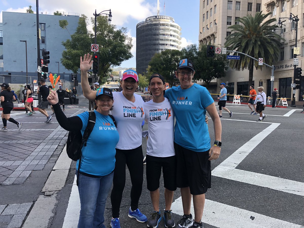 FatToFinish's tweet image. Our amazing #FFTFL Cheer Zone at Mile 11 of the @lamarathon!! #TribePride