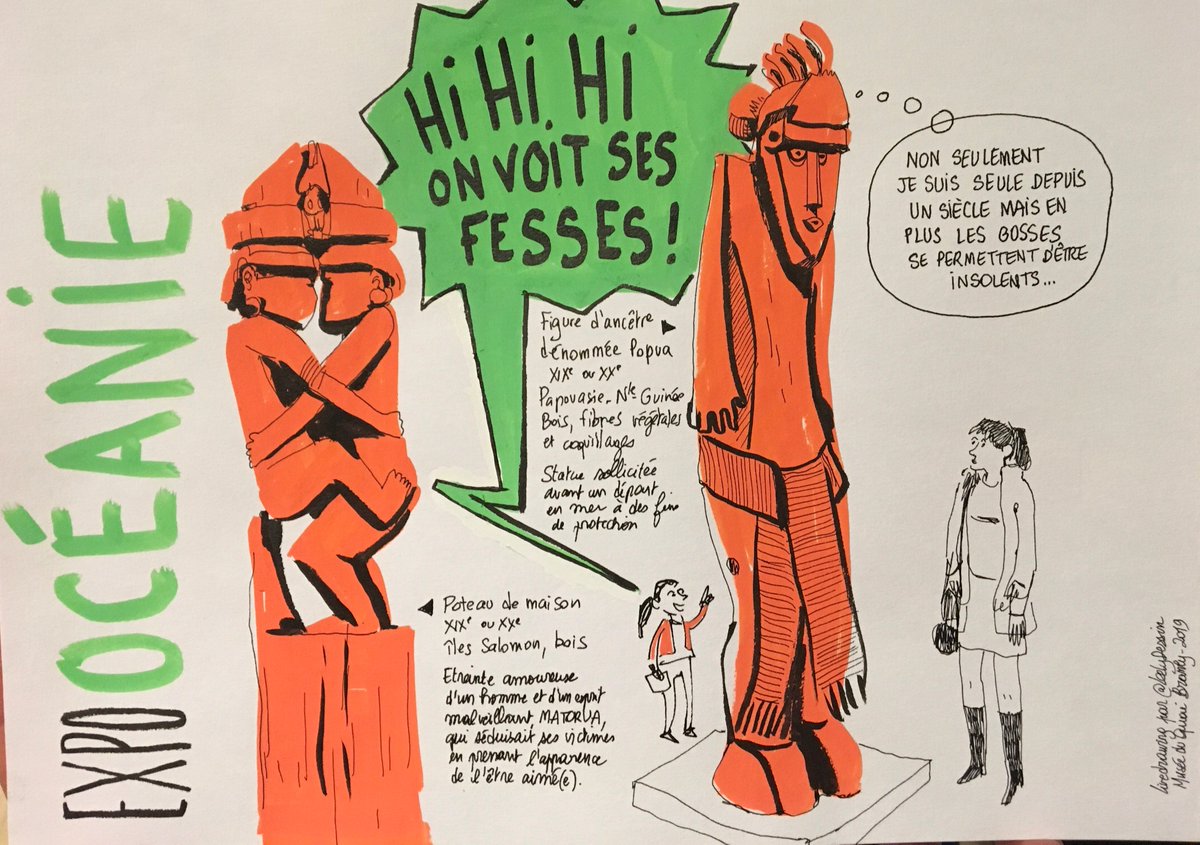 quaibranly's tweet photo. .@LeelyDessin est allée faire un tour dans l'#ExpoOcéanie : #WeekendEthno https://t.co/rn9x9rgOnr