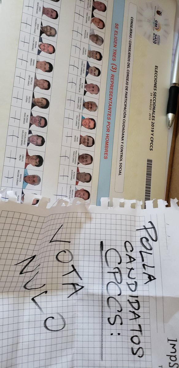 huangudo27's tweet photo. #ElMejorNulo #PorElNulo #VotoNuloCPCCS  @artumoscoso https://t.co/wqgo3TC5R9