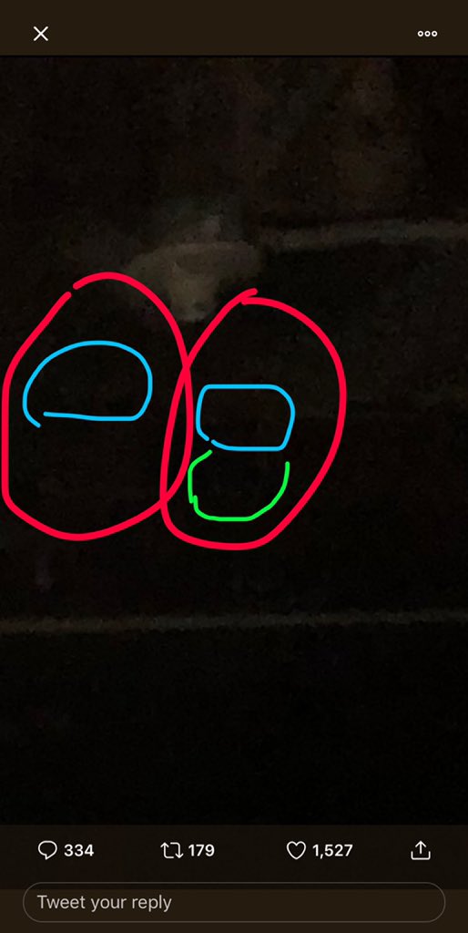 daddythiccbitch's tweet photo. @ItsCoreyScherer I see two sets of eyes in the blue part an the green part lowkey looks like eyes. Ill add the original picture so you can see it better buts its really trippy and scary tbh. But Idk maybe im seeing things what do you think? https://t.co/q4PB25AneO