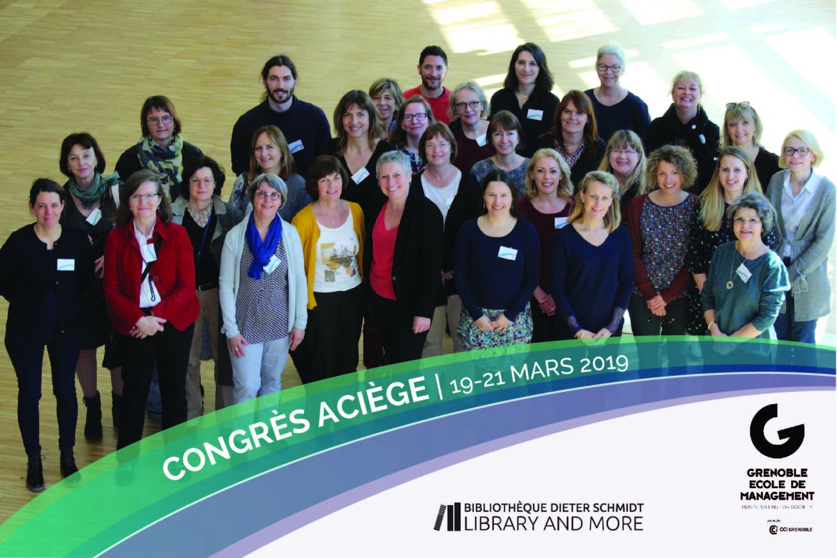 Flach_Co's tweet photo. #Aciège2019 : c'est déjà fini ! Un beau congrès organisé cette année @Grenoble_EM, sur le thème du management d'équipe en bibliothèque : adopter une posture de manager-coach, manager au service de la création de valeur, et accompagner les équipes vers l'autonomie. https://t.co/FSlTLGdSY3