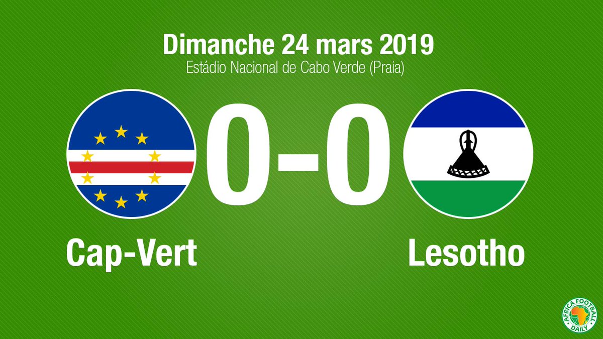 cdecdigital's tweet photo. Eliminatoires CAN 2019 | Résultat⏱️
Cap-Vert 🇨🇻 0-0 🇱🇸 Lesotho : La rencontre s'est terminée avec le score vierge, un résultat qui n'arrange personne, les deux équipes sont ÉLIMINÉES.
#CPVLES #AFCON2019Q #CAN2019 https://t.co/D30uavmSYb