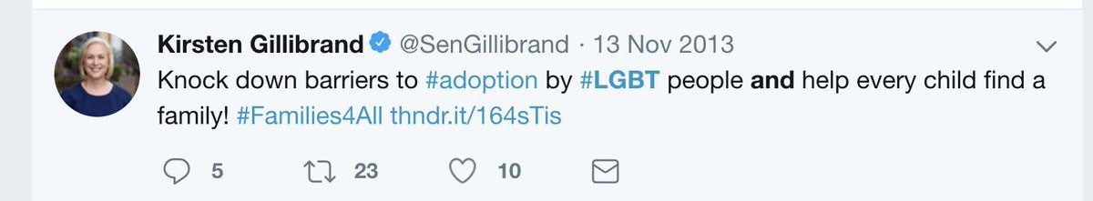 2013 Gillibrand fights for  #LGBT adoption rights.