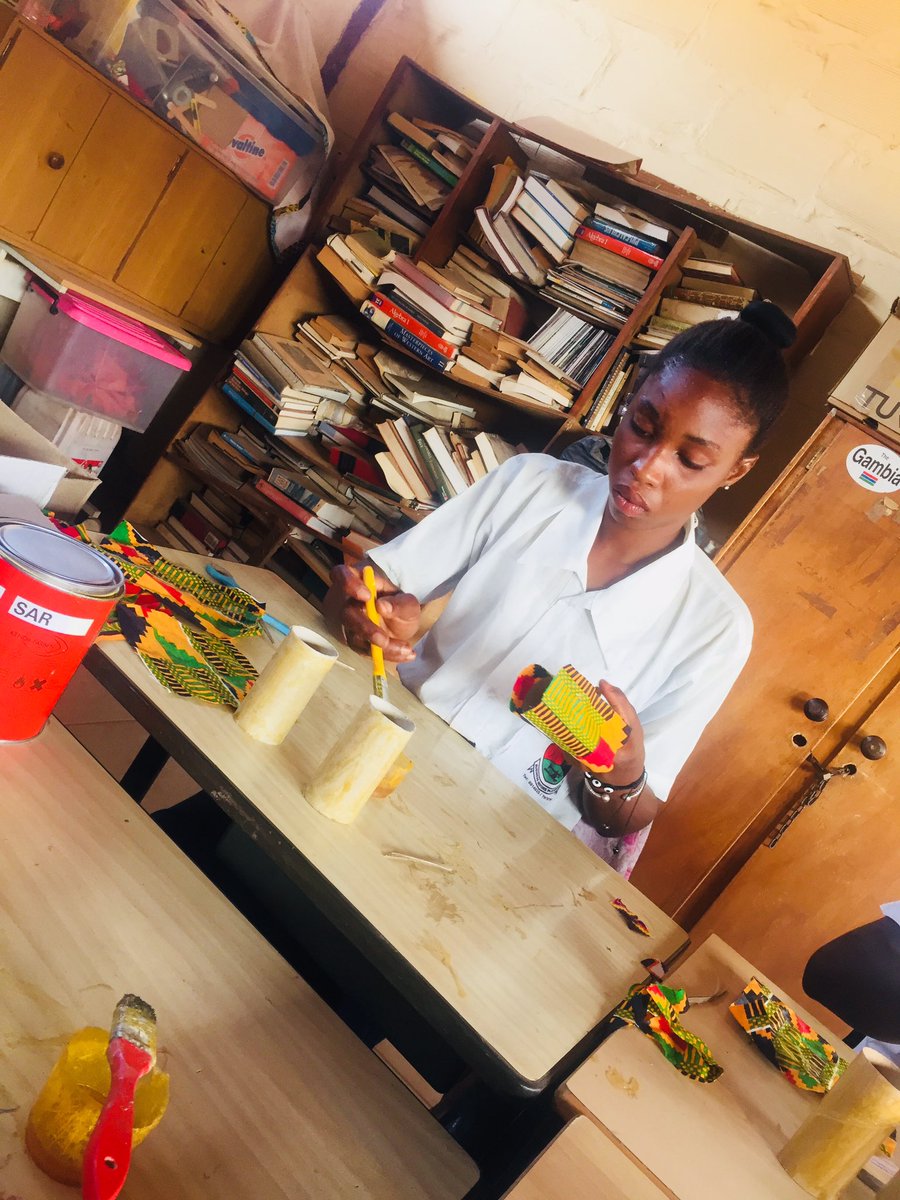 LineageGambia's tweet photo. It’s not just empowerment. It’s sharing the good you know to help the community grow. Lineage’s creative Director teaches 3 times a week at The Gambia Association for the Deaf and Hard of Hearing, female wing.  #givingback #itsHandmade @LineageGambia https://t.co/cJL87OB5uz