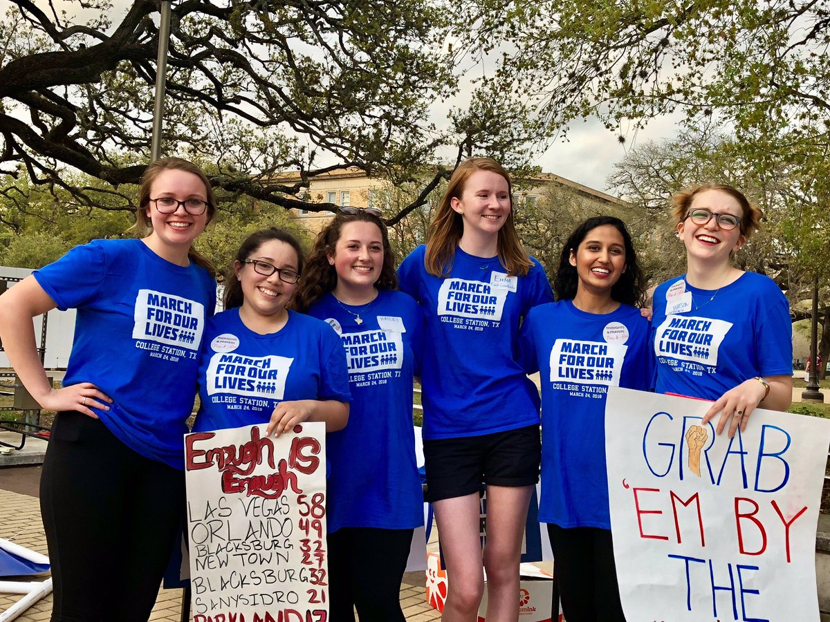 MFOL_BCS_TX's tweet photo. One year ago today, we marched. Thank you for the support Bryan/College Station 💙 #MarchForOurLives https://t.co/zKKl7XDGuI