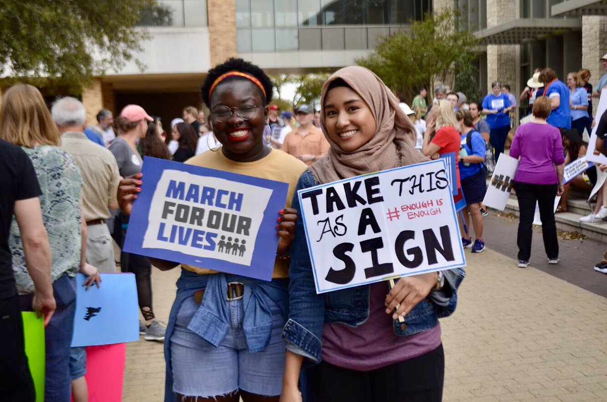 One year ago today, we marched. Thank you for the support Bryan/College Station 💙 #MarchForOurLives