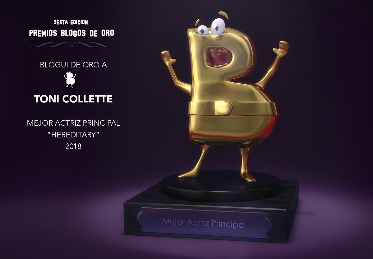 Y el Premio #BlogosDeOro 2019 a la Mejor actriz principal es para Toni Collette por #Hereditary de <a href="/DeAPlaneta/">DeAPlaneta</a>