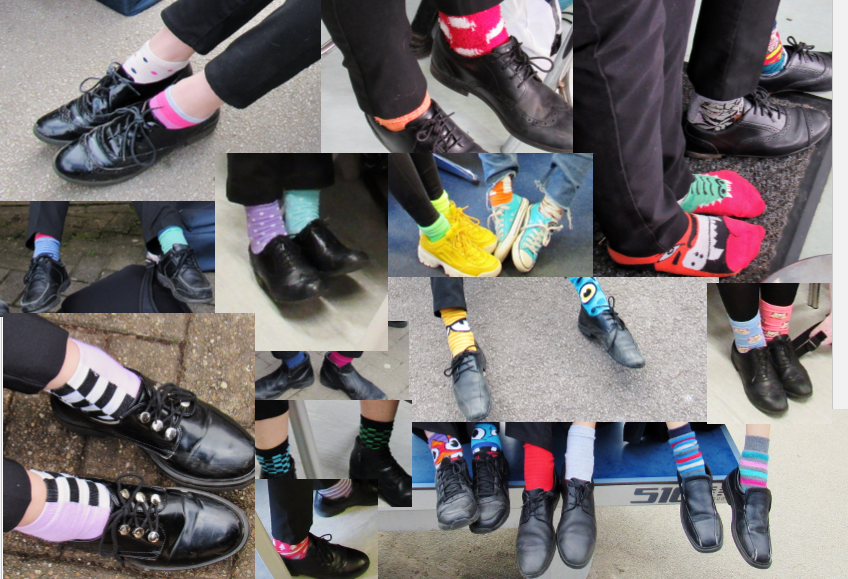 DHFSantibully's tweet photo. DHFS odd sock day went down a storm...some might say it was a 'sock to the system' how many of our students showed their support for our anti-bullying week. @DHFSUpdate  #oddsockday https://t.co/LECo7gdEfv