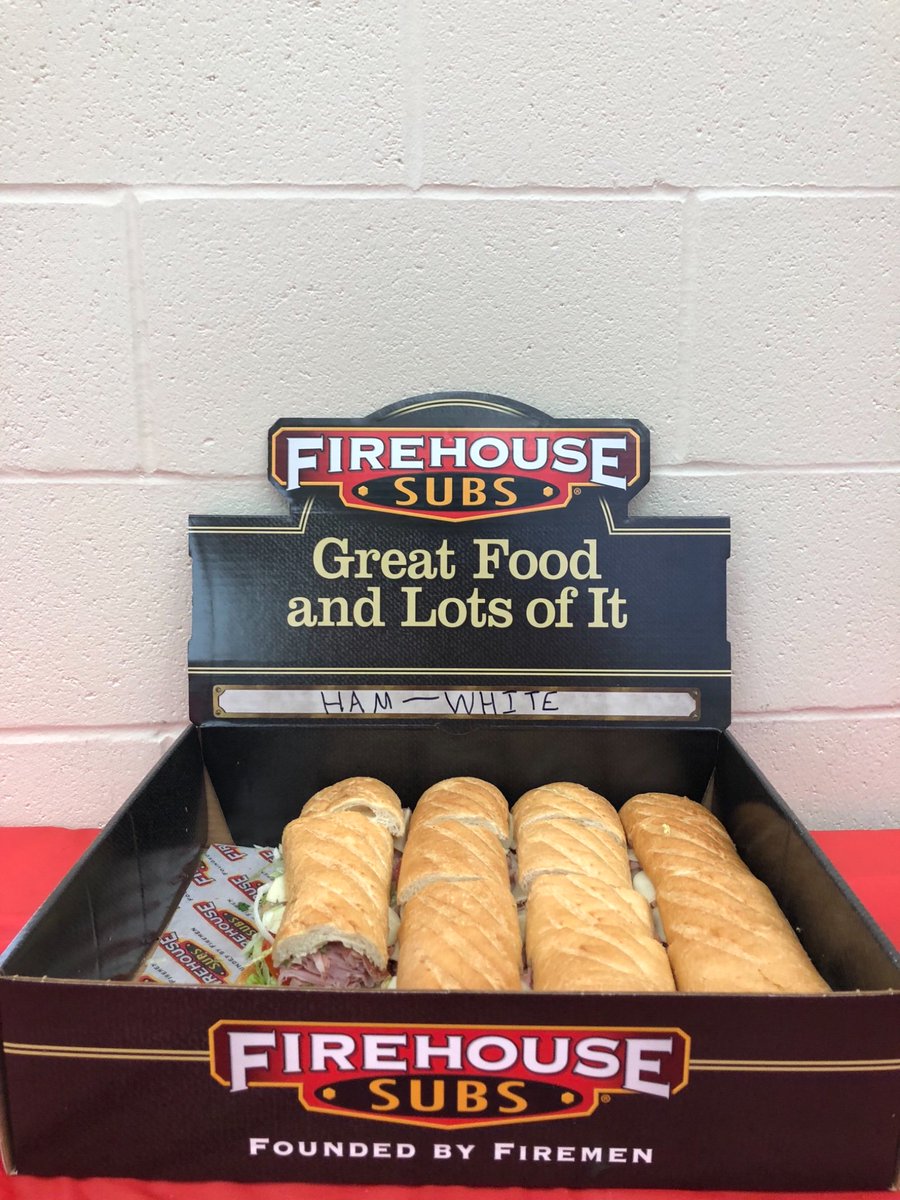 Thank you <a href="/FirehouseSubs/">Firehouse Subs</a> for brining lunch today!