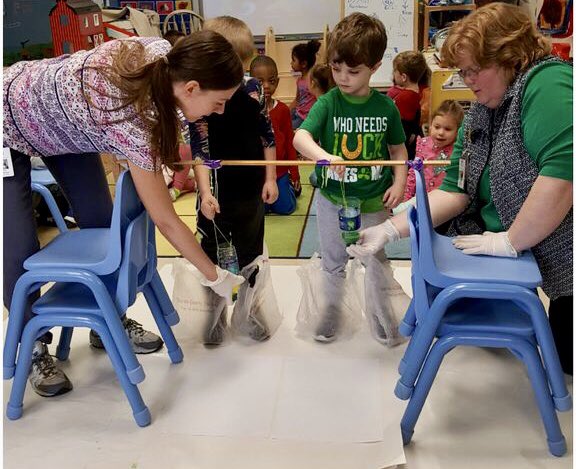 CarlenaSheeran's tweet photo. Is it science? Is it art? 🤔 One thing we know is that it is fun &amp; we are learning! 👍🏽 Emily Wilcoxson’s preschoolers @NorthParkKids learned about potential &amp; kinetic energy while using a pendulum to paint. 🎨 #HCSPreschool #HCSStrongerTogether #STEAM  #MessyLearning https://t.co/GruzG3eiHe