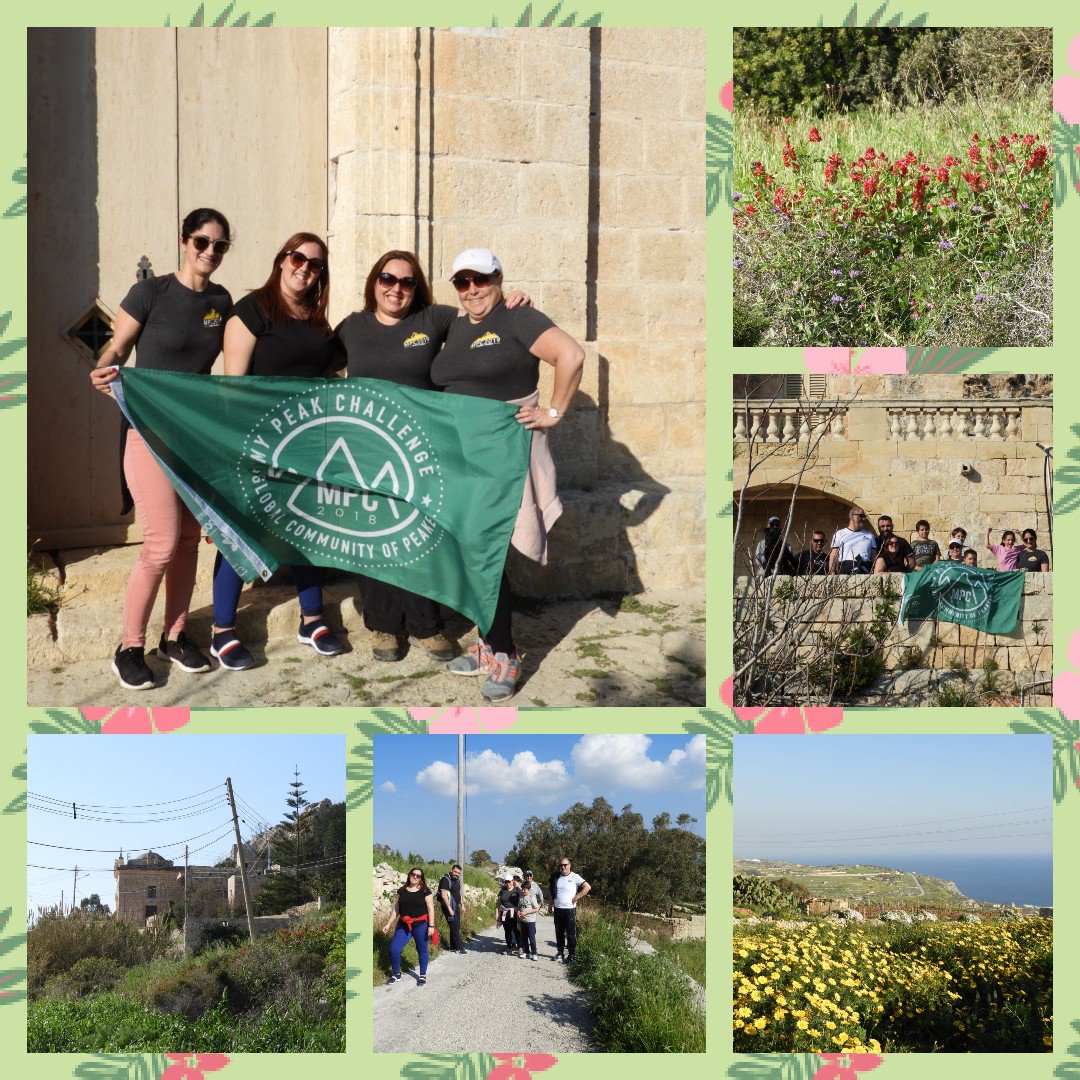 maltapeakers's tweet photo. On this sunny day, some #MaltaPeakers decided to take in the #NatureChallenge and absorb some Vitamin D, together with our families! 
What's better than to spend a beautiful afternoon hiking? https://t.co/s8vGVt69F3