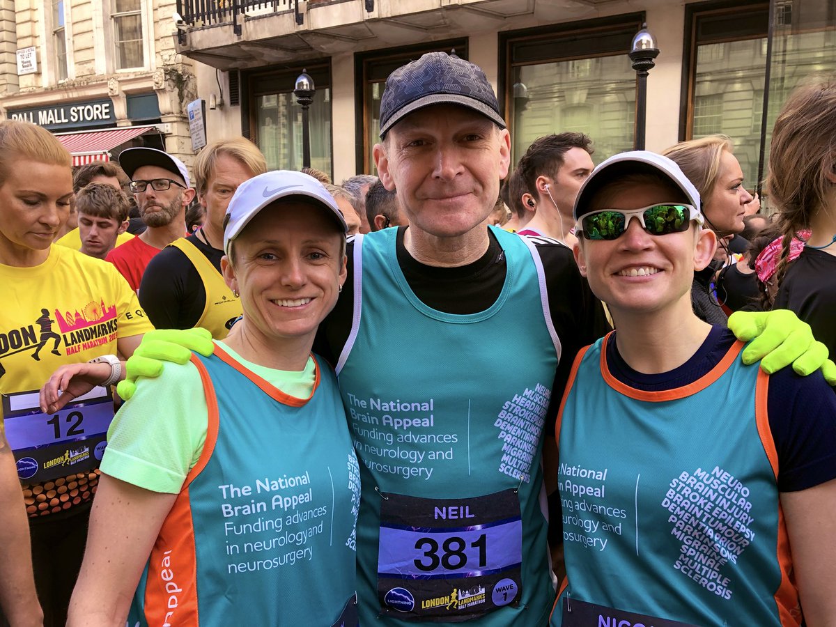 A fantastic day for the @LLHalf - What a great route and enjoyable race! @NJ_Coles and I had a fab time supporting @BrainAppeal in the beautiful spring weather and found strength in numbers on the start line! #londonlandmarks #HalfMarathon #running #TeamBrainAppeal