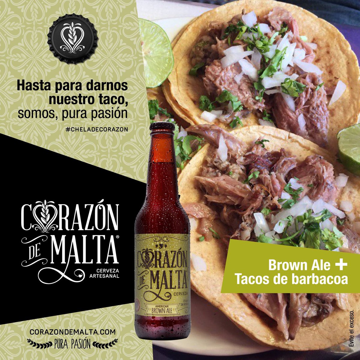 corazondemalta's tweet photo. ¿Qué taquitos quedan re buenos con la American Brown Ale? 
Unos de barbacoa de tu puesto favorito. 

Hasta para darnos nuestro taco, somos pura pasión.

#Cheladecorazon #corazondemalta #artesanalesdeverdad #acermex #cervezaartesanal #cervezamexicana #cervezafria #cerveza https://t.co/bi7CNWPbfR