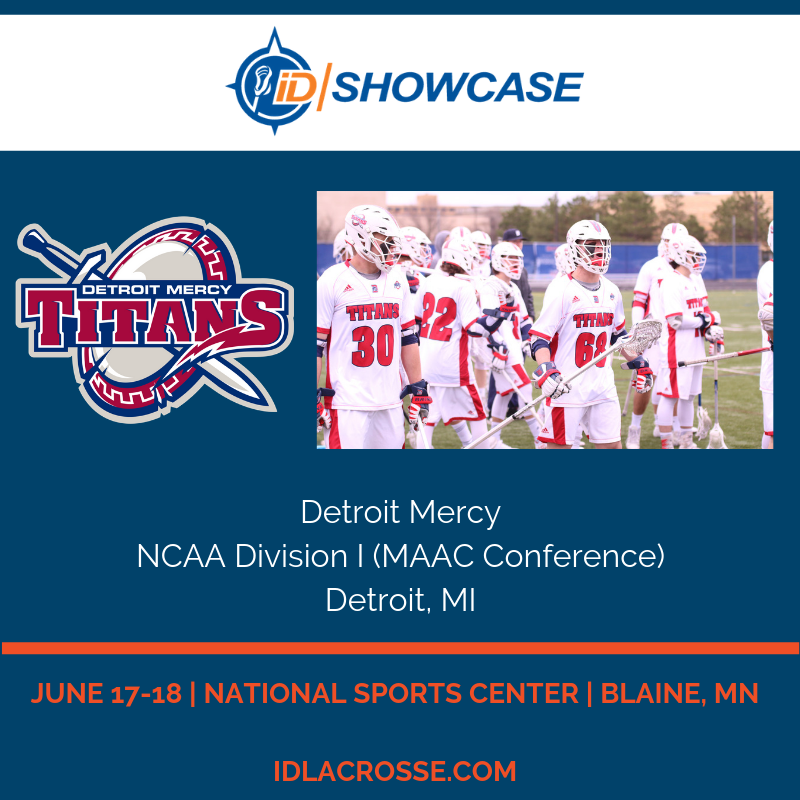 RealiDLacrosse's tweet photo. Did You Know? Detroit Mercy has FIVE Minnesota players on its roster, including iD Showcase alumni! Head Coach Chris Kolon has been on staff at iD since its inception and will be back this June! #iDdifference https://t.co/I4N2ZyOjfn