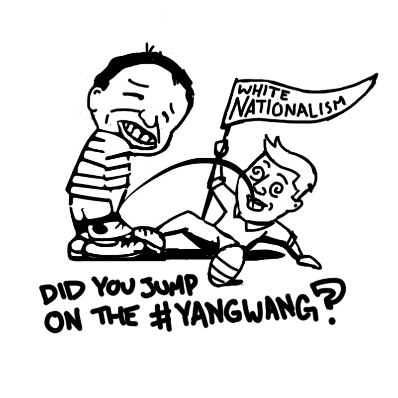 NoWhiteGuiltNWG's tweet photo. What is your position on YANG - today??? #YangTang #YangWang https://t.co/g8swxf5cqZ