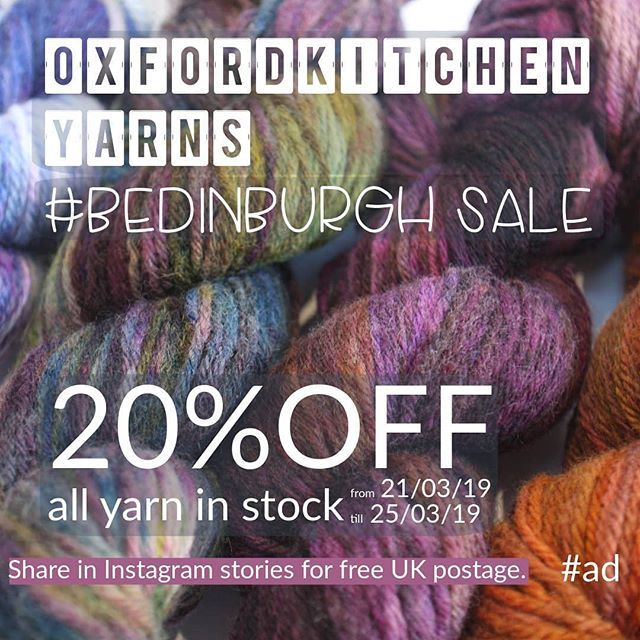 OxfordKitchen's tweet photo. The sale finishes tomorrow and there are some beauties still available! 
#bedinburgh2019 #bedinburghyarnfestival #bedinburgh #indiedyer #yarn #yarnlove #bfl #indiedyersofinstagram  #britishyarn #knittersofinstagram  #knitstagram #handdyed #crochetersofin… https://t.co/02K96Lh4Ef https://t.co/SVgsQVkvpx