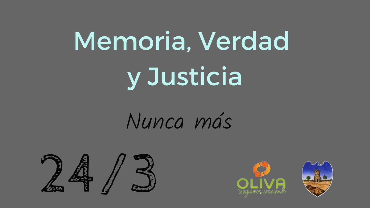 #Memoria #Verdad #Justicia

Por una nación en DEMOCRACIA, siempre.