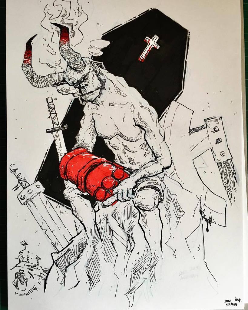 madebyluis's tweet photo. Late #hellboyday 😅 one of my favorite #characterdesign ✨ .

.

.

#madebyluis #luismoreira #inktober #inktober2019 #instaart #illustration #mikemignola #brushpen #artist #comics #hellboy #hellboyday2019 

https://t.co/jk4de319Pn https://t.co/vg7bQiuZTj https://t.co/UurSoi9A3U