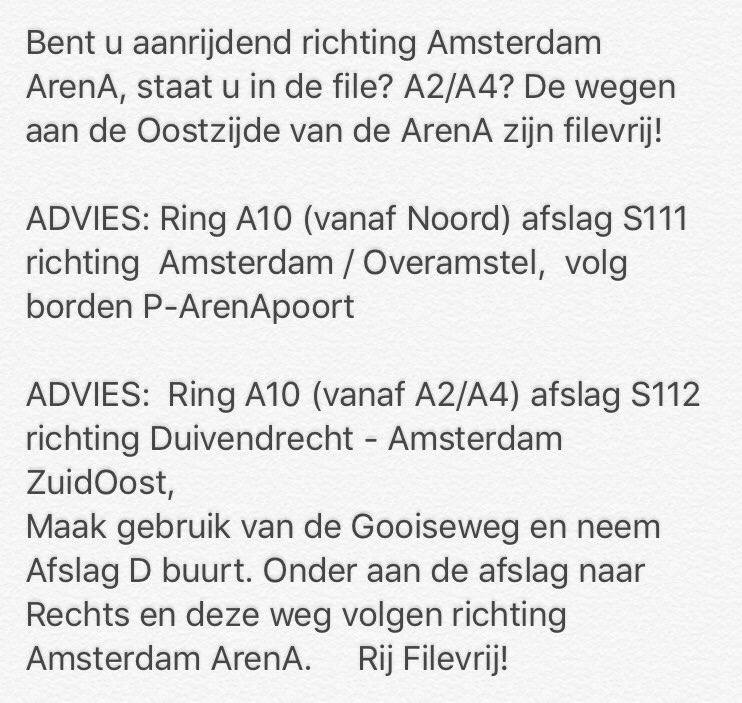 #NEDDUI #KNVB #parkeren  #JohanCruijffArenA    Let op!!