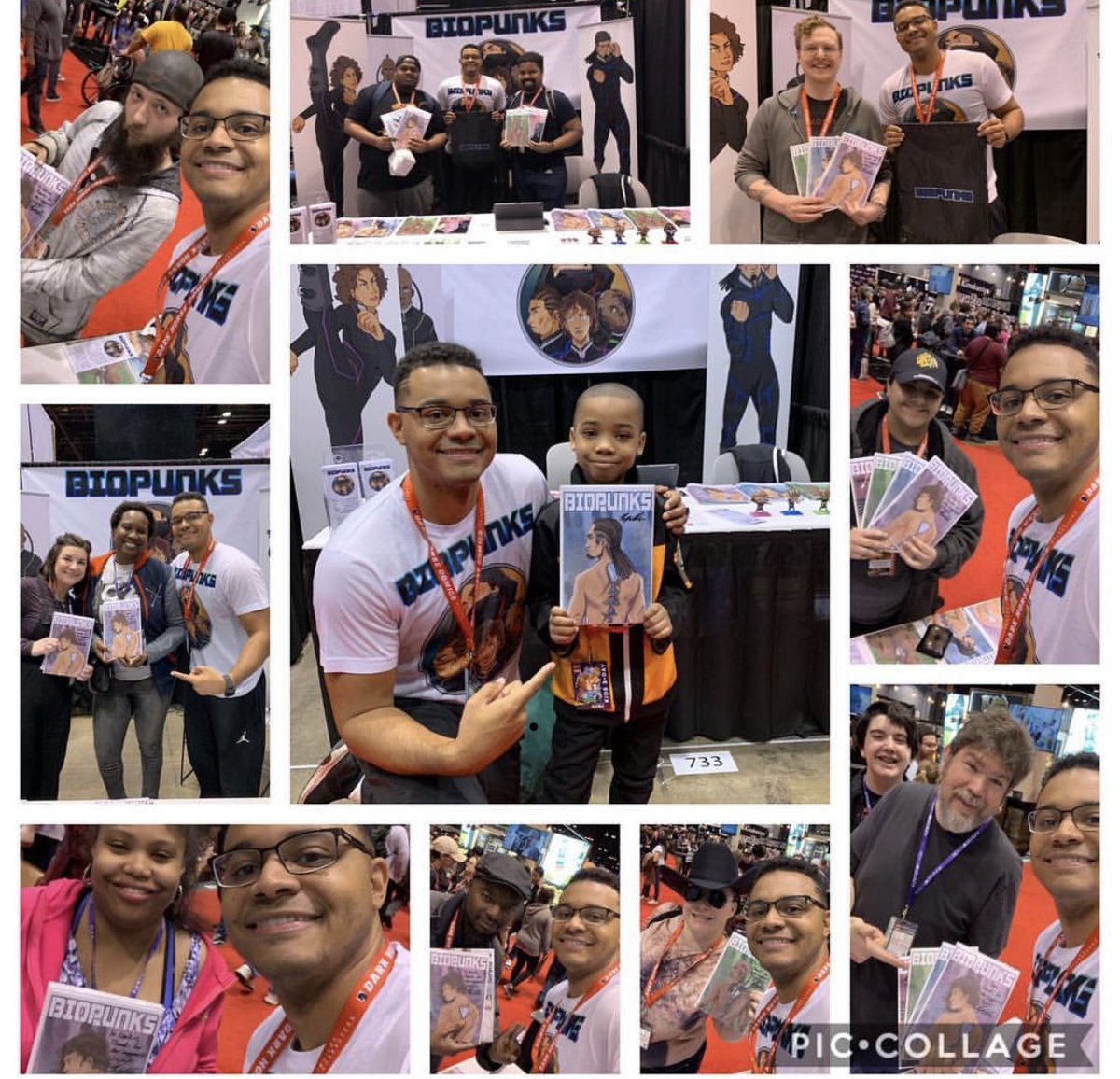 sinbadbad's tweet photo. MY SONS BOOTH, VISIT HIM! @ β’ @biopunkscomic The last day of @c2e2 is upon us which means itβs the last day to check out our booth (#733) if you havenβt yet! Come stop by and see what #BioPunks is all about. Something tells me youβll like it! π¬π¬π¬ #TeamBioPunks #C2E2 https://t.co/h28Zf45URt