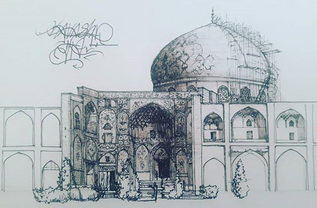Isfahan_USk's tweet photo. 🔹🔹اصفهان- مسجد شیخ لطف  الله
✒sketch by kiavash norouzi

#sketch #sketchbook #sketching #sketches #sketchingdaily #drawing #drawings #artistsoninstagram #art #sketchart #artsketch#archisketcher #artworks #archieandrews #architecturestudent #sketchzone #traveldrawing #archisk… https://t.co/wktayHklzB