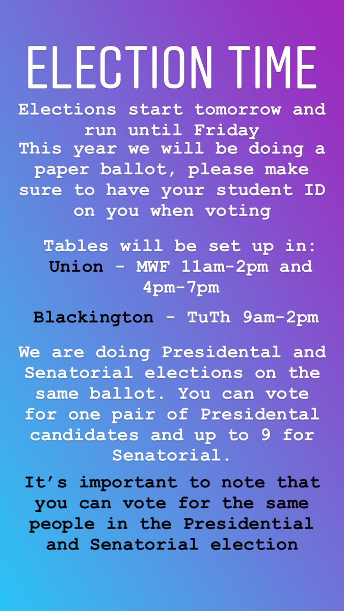 UPJ_SGA's tweet image. A few reminders for the elections starting tomorrow: