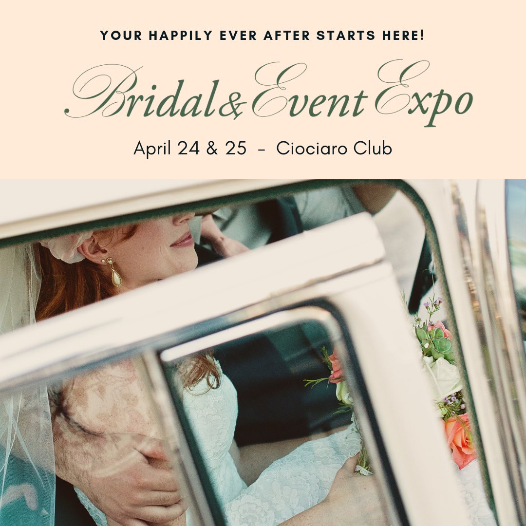 WinWeddingShow's tweet photo. Your Happily Ever After Starts Here!
Bridal &amp; Event Expo on April 24 &amp; 25 at Ciociaro Club. Register online to receive your $2 off admission coupon 
https://t.co/ciWPDVC5WW

#windsorweddingshow https://t.co/7kceJkONr2