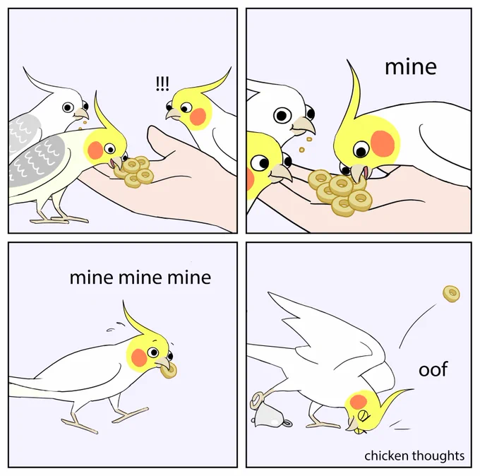 Don't be greedy! #birb 
