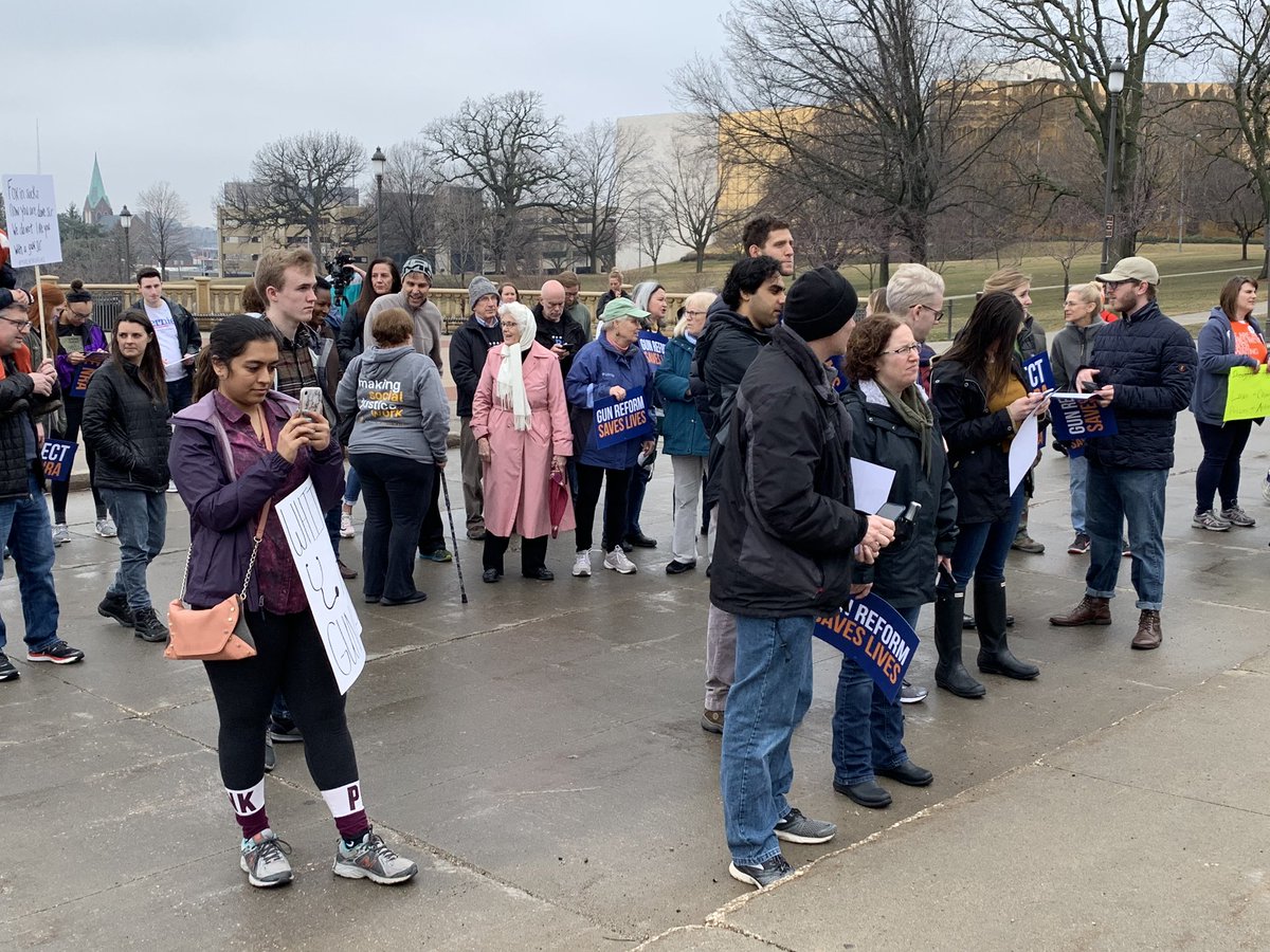 ProgressIowa's tweet photo. Getting ready to start! #MarchForOurLives #SafeIowa https://t.co/99EuseR38K