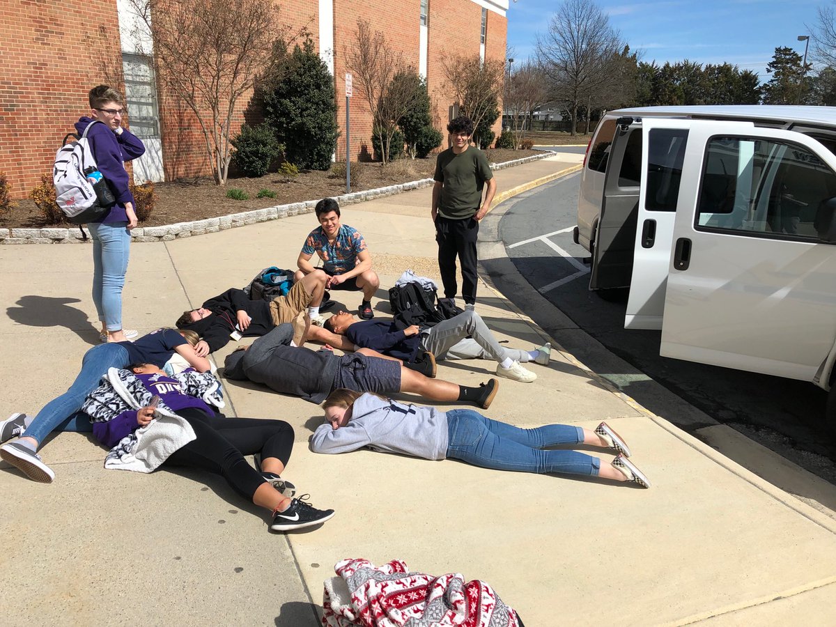 ParkViewSCA's tweet photo. That post convention feeling. Happy to be back ⁦@Park_View_HS⁩ #vsca2019 https://t.co/6tVwpuGrQO