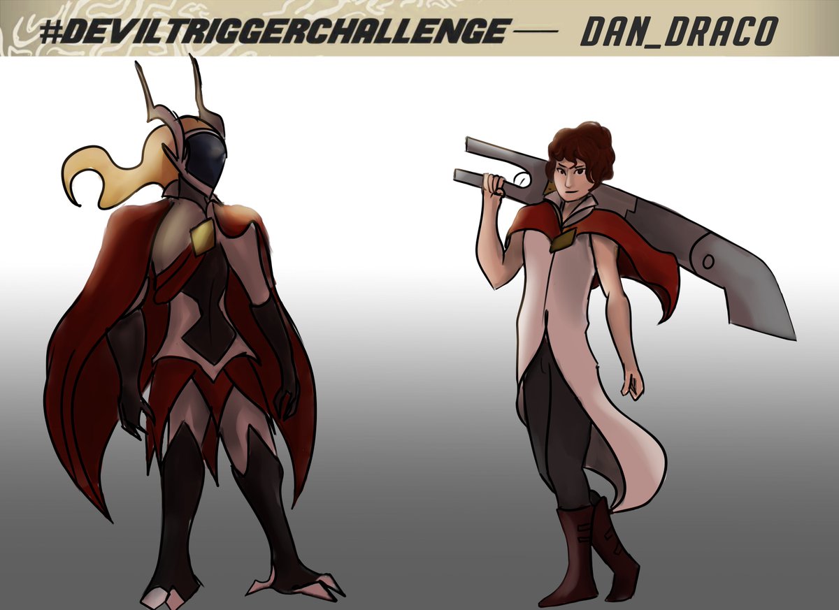 Dan_Draco's tweet photo. Well this was fun, I made my own Devil trigger in the #DevilTriggerChallenge + color palletes. Thanks to @KAINONAUT for the challenge
The sword is called Sliver Draconic 1/2 https://t.co/7iGCg8XCQq