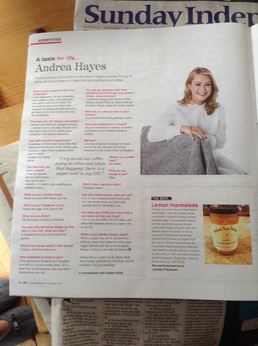 andreahayesie's tweet photo. Thank you #LifeMagazine @TheSundayIndo for this lovely piece #MindBodySoulJournal @Gill_Books #journal #meditation #LiveYourBestLife #StartYourImpossible #DreamBIG thank you @JennyMcCarthy11 for the stunning picture ๐๐ป #MBSJournal https://t.co/d2YX4fgfH8