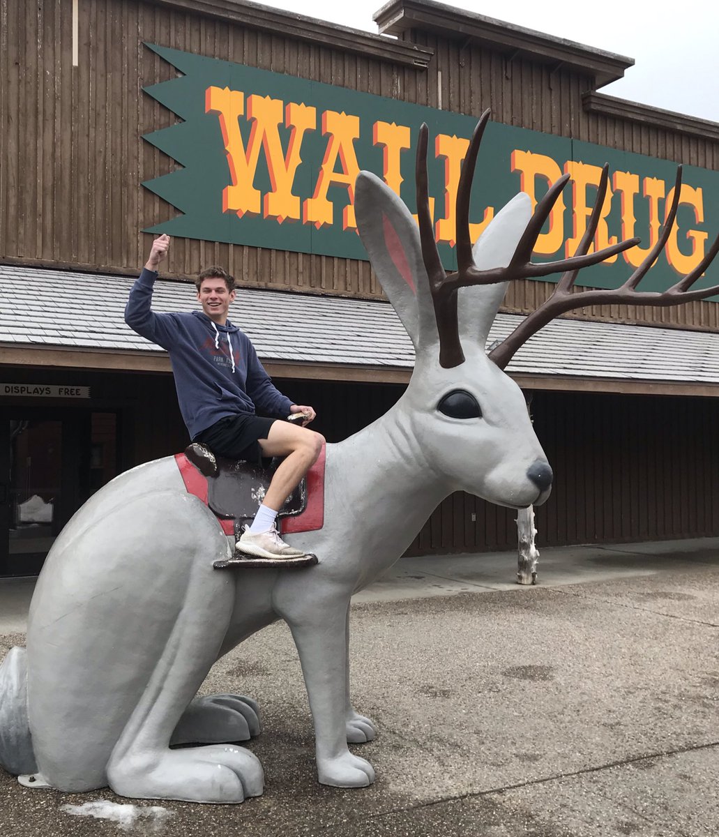 MAB_Billings's tweet photo. who would win in a race: 
an MAB rental car or @jackfink_  on a jackalope? https://t.co/8BXwBeRH8j