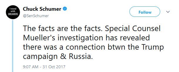 ToscaAusten's tweet photo. The facts are the facts.
Liberals in a frenzy to delete 2 years of #SaveMueller posts.
Like this one👇🏿👇🏿Schumer’s 5 Pinocchio’s tweet on the Mueller investigation. https://t.co/AoL2jcsAOc